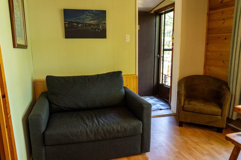 Armchair in the corner of cottage
