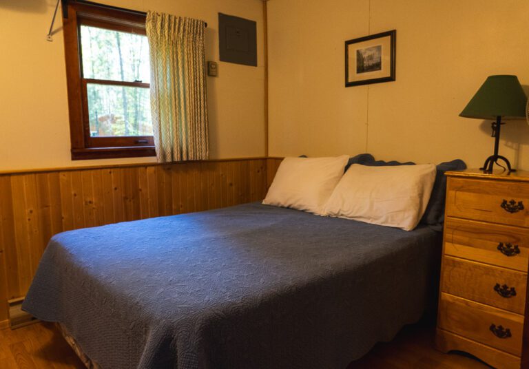 Bed in a cottage bedroom