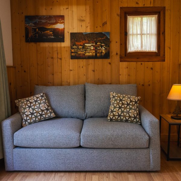 BBM09735_Cottage-3 Couch against wood-panelled wall